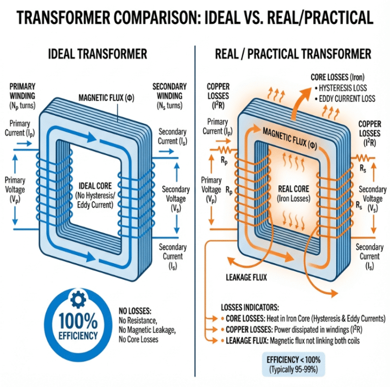 Ideal Transformer vs Real Transformer: 5 Key Differences Every Engineer ...